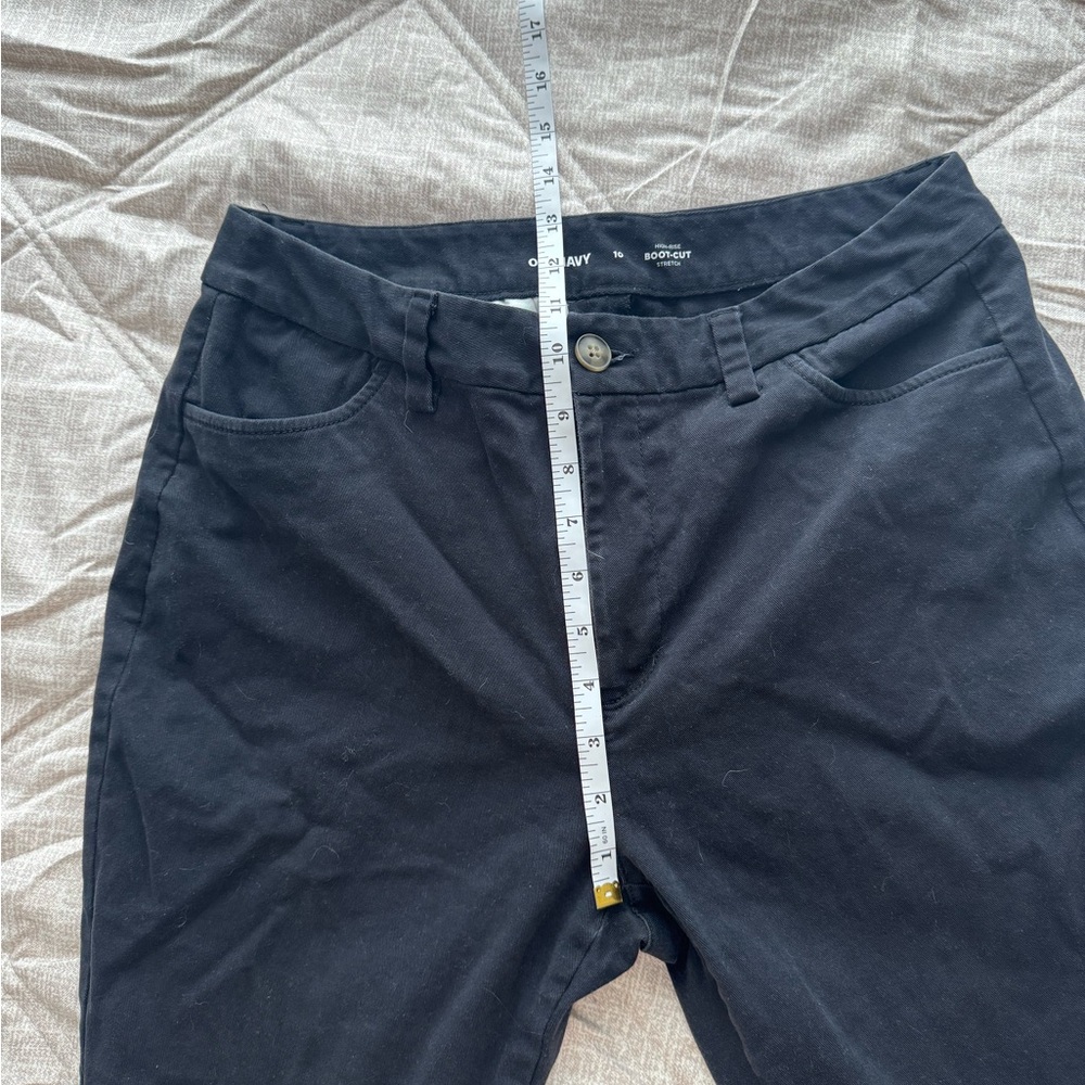 Old Navy Black High waisted uniform Boot cut pants size 10 - Picture 5 of 8